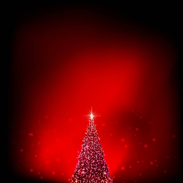 简洁红色圣诞树背景