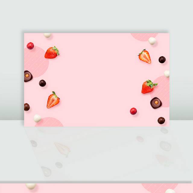 粉色水果甜品背景图片