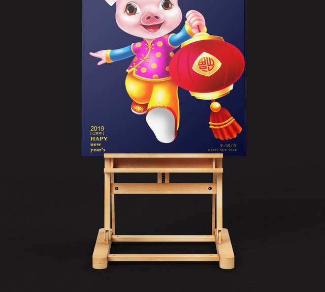 中国传统节日素材卡通小猪