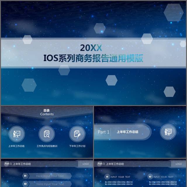 IOS商务报告通用PPT模板