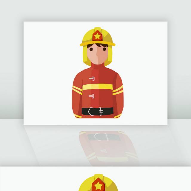 卡通消防员
