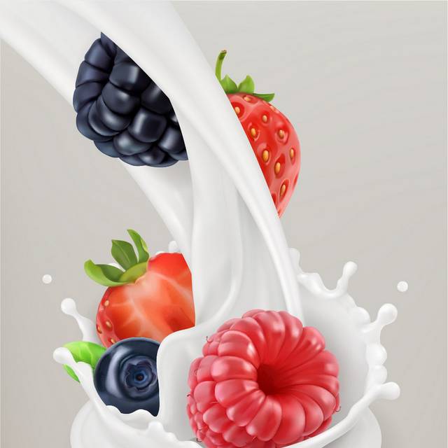 牛奶水果