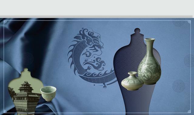蓝色中式古典背景图片