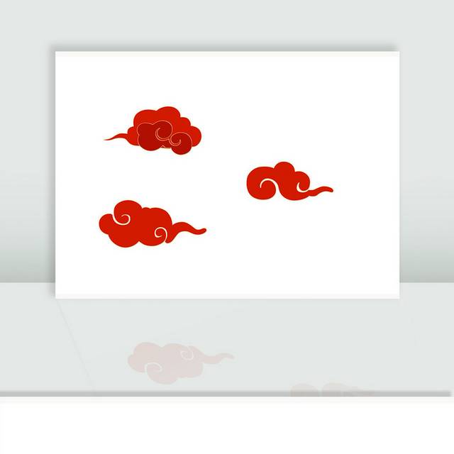 红色古典祥云图片
