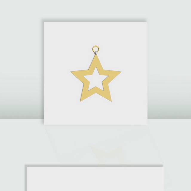 金色五角星装饰小元素挂件