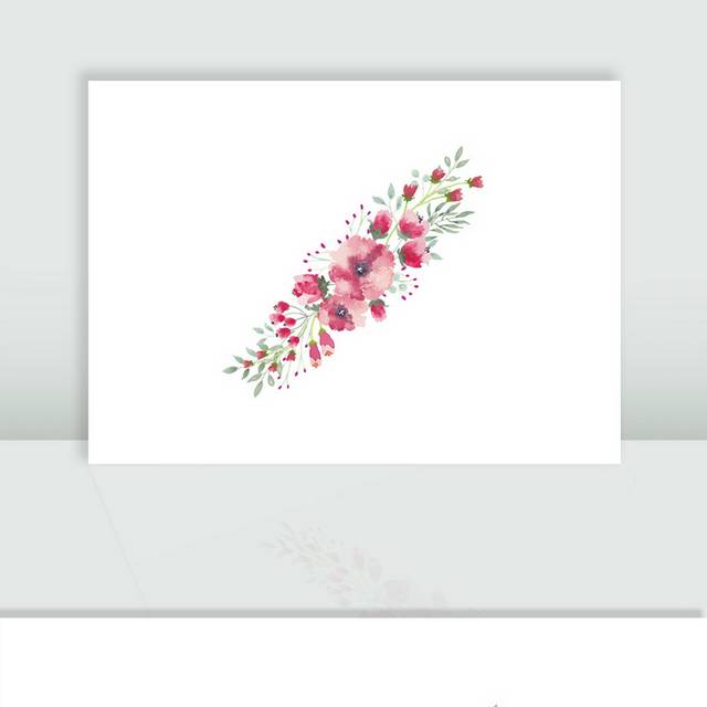 粉色花朵卡通装饰素材