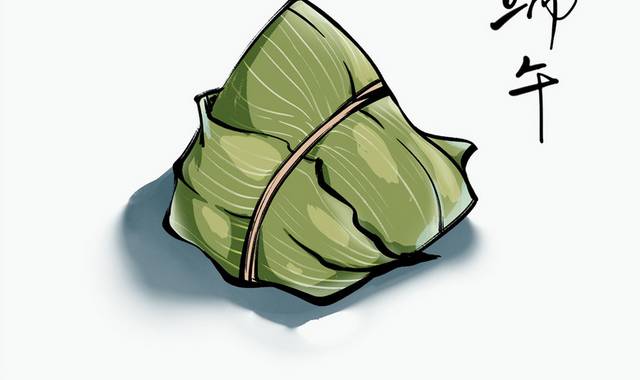 手绘粽子端午节元素