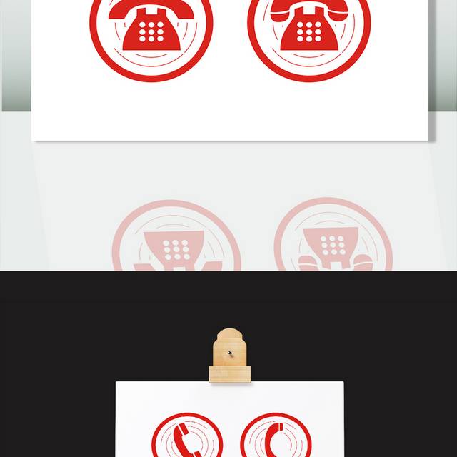  名片常用打电话标志小图标icon