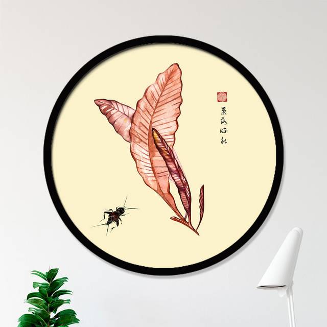 中式叶子装饰画挂画
