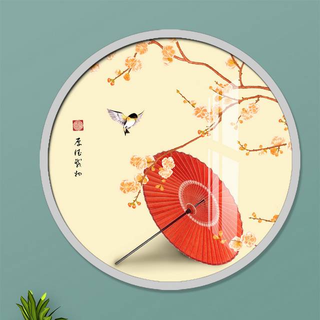 中式花鸟图工笔画装饰画设计
