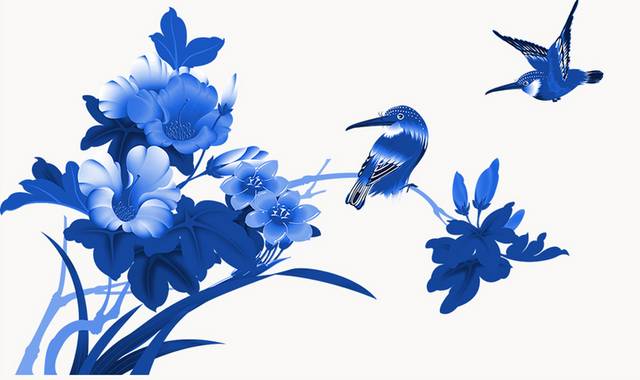 青花瓷花鸟图
