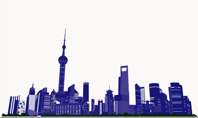 上海地标建筑剪影