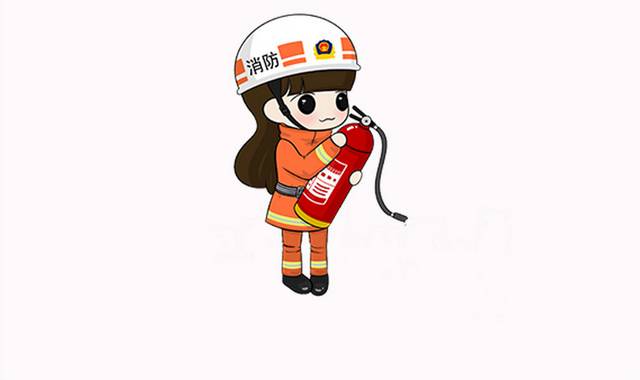 卡通女消防员素材