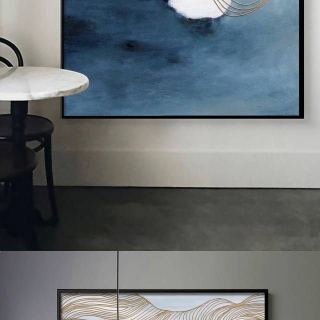 新中式抽象云海装饰画2