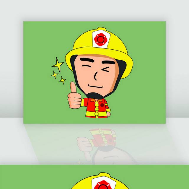卡通消防员素材
