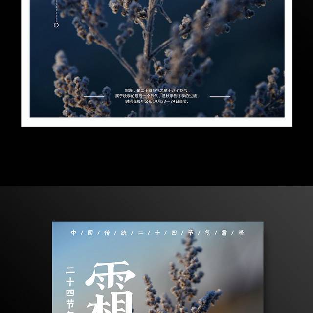霜降节气海报