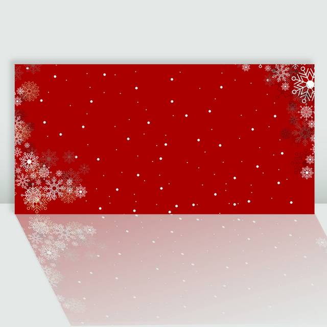 红色圣诞节横版背景
