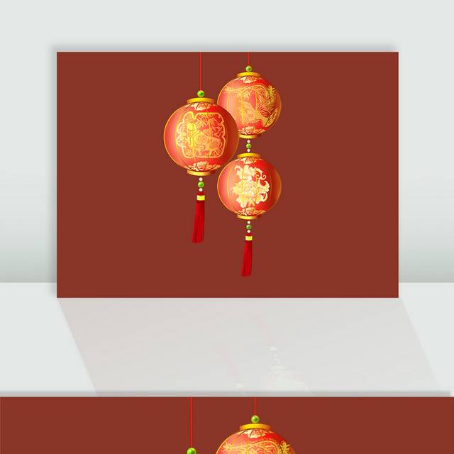 中国风喜庆红灯笼春节素材