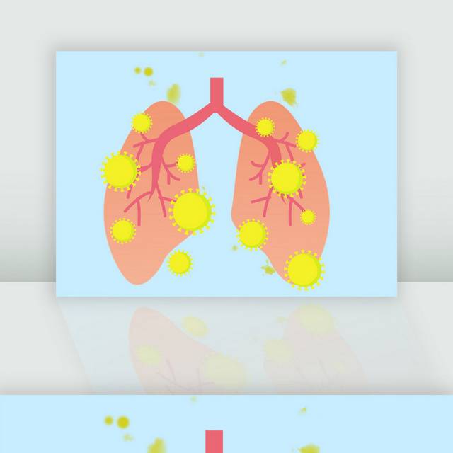 新型冠状病毒肺炎插画