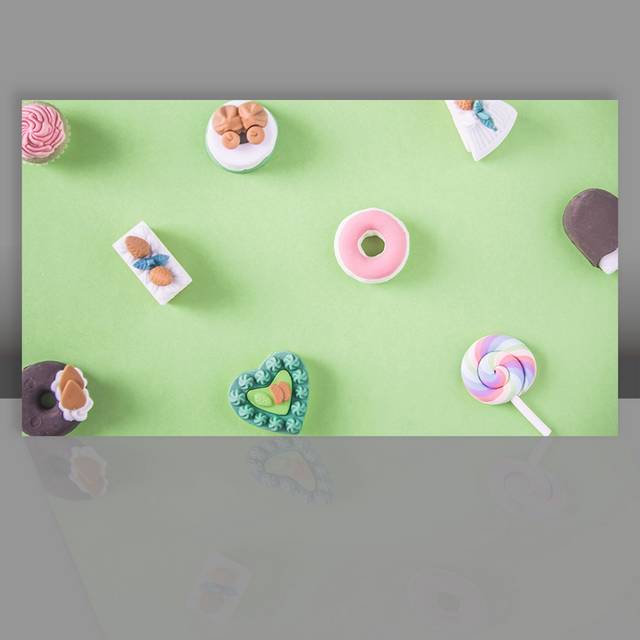 绿色点心食品零食背景