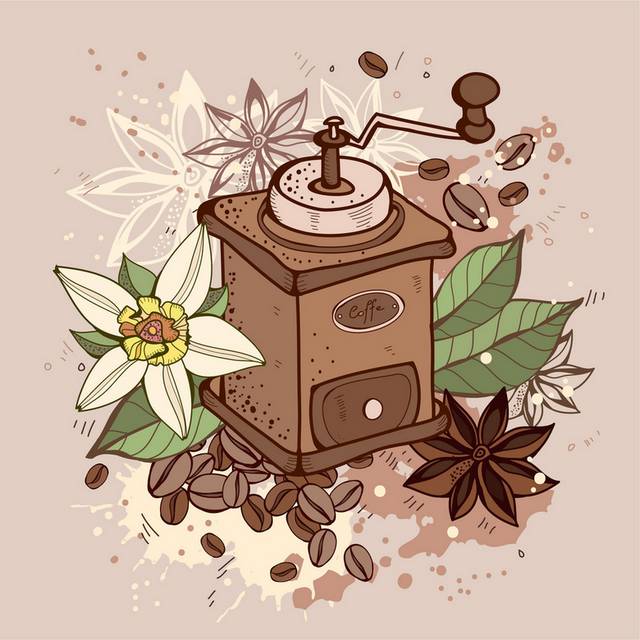 手绘咖啡