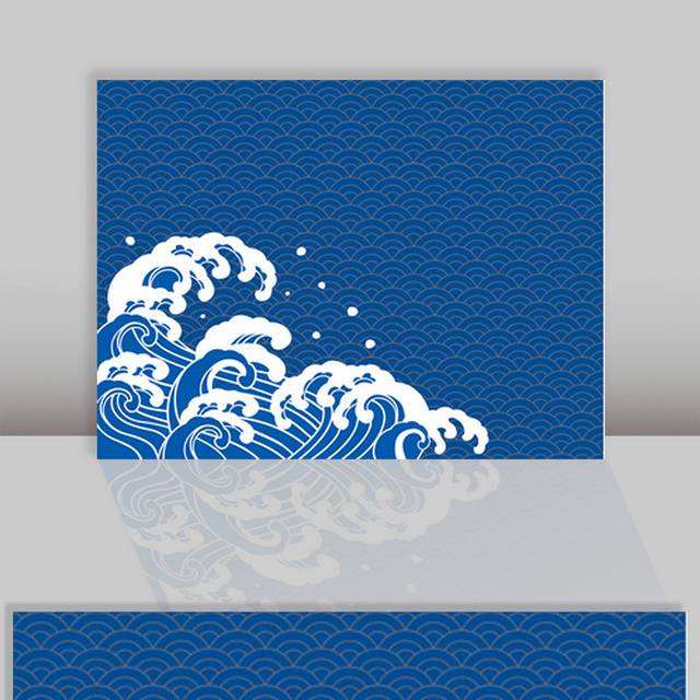 卡通海浪