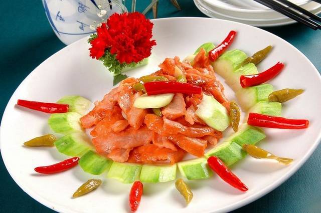 山椒小瓜猪爽肉西葫芦肉片美食图片