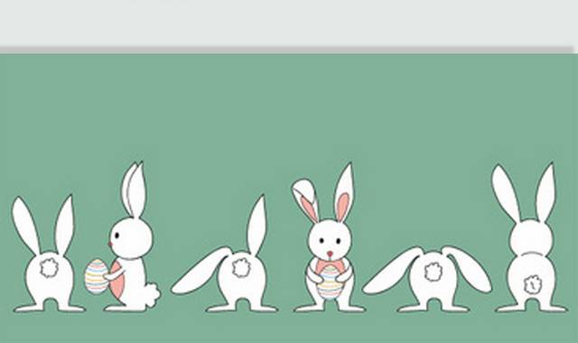 抱彩蛋的兔子