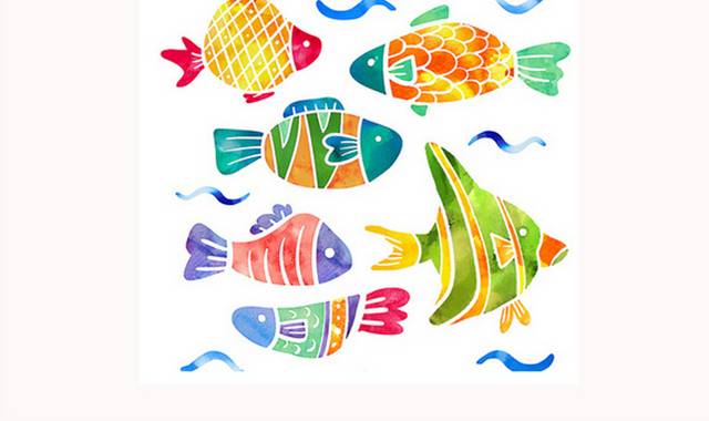 彩绘花纹鱼类