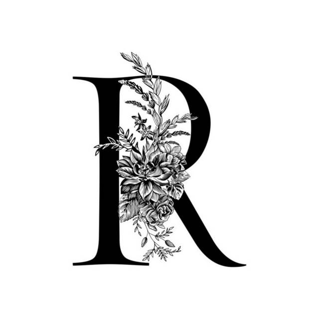 字母R插画