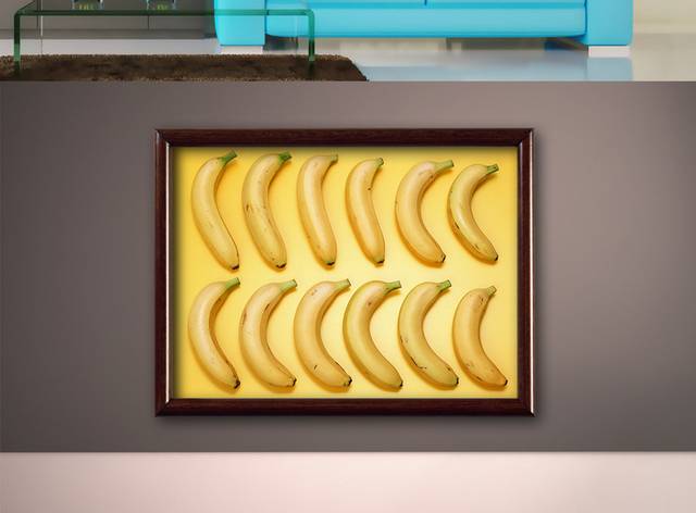 北欧水果香蕉装饰画模板