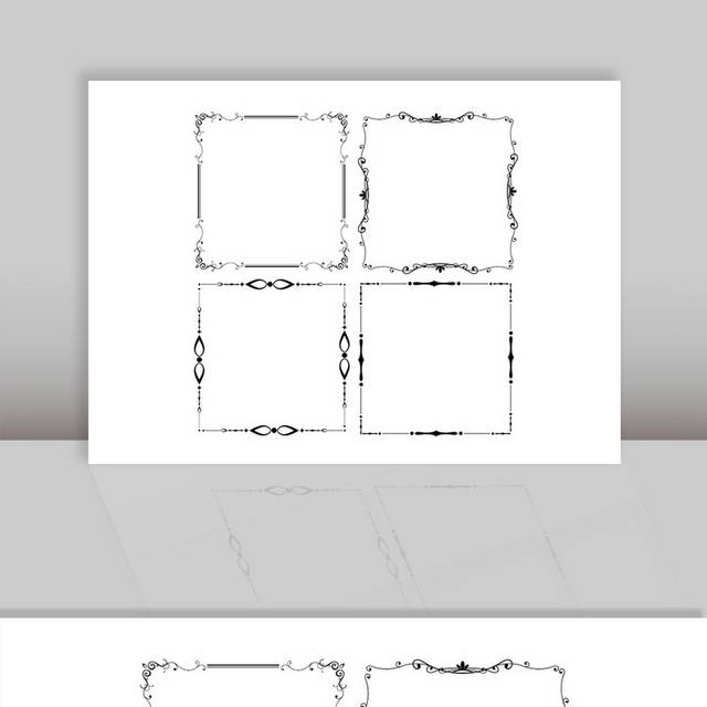 欧式花边正方形边框