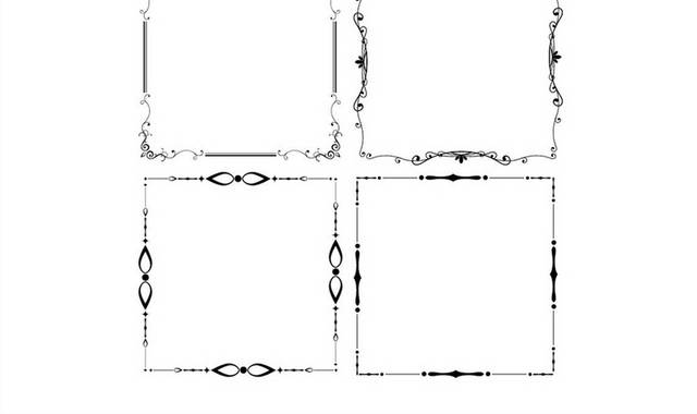 欧式花边正方形边框