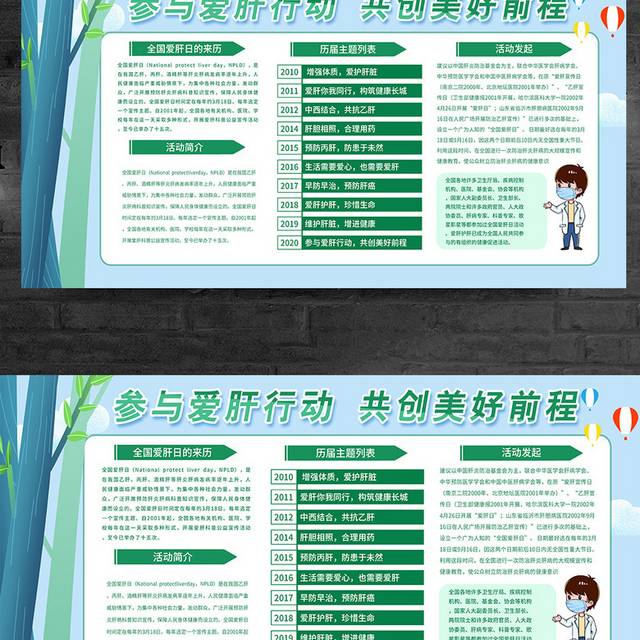 全国爱肝日医院健康知识宣传栏