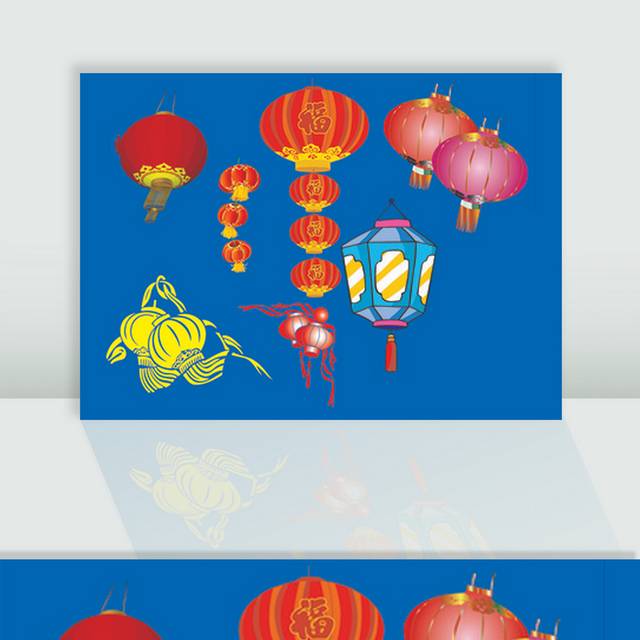 矢量喜庆大红灯笼