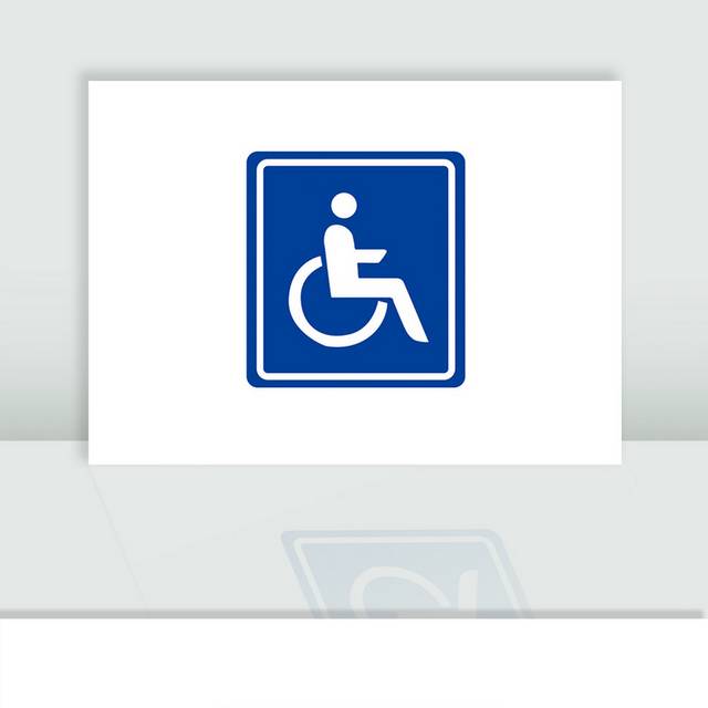 无障碍通道残疾人通道标识提示牌