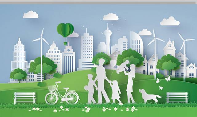 绿色文明城市新能源环保素材