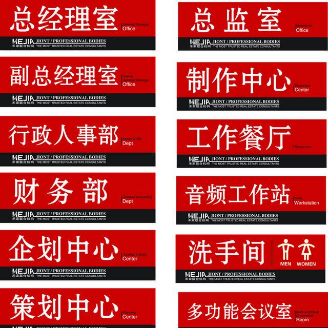 矢量科室牌