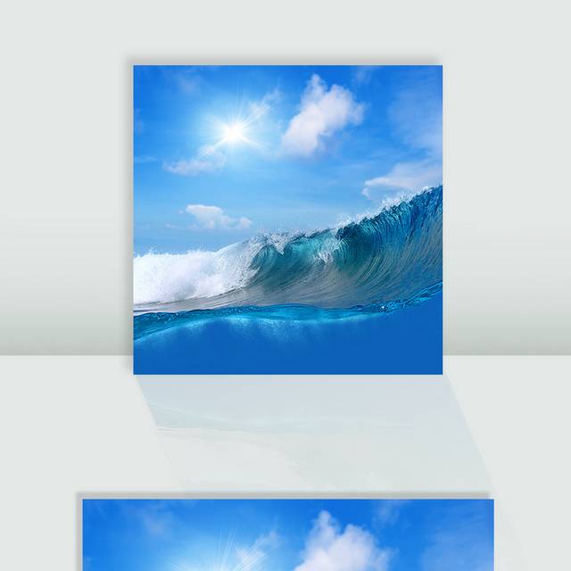 蓝色大海海浪