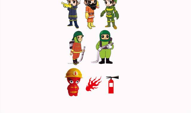 卡通消防员设计素材