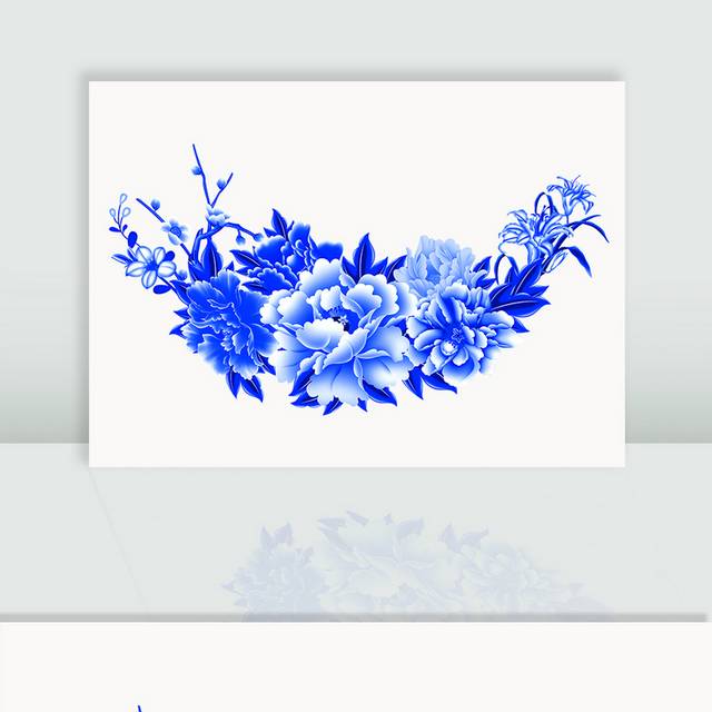 青花瓷花卉图片