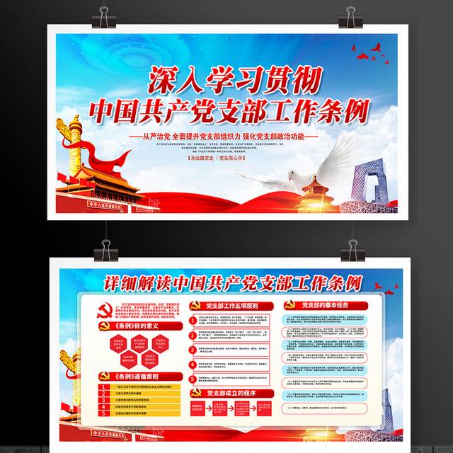 深入学习贯彻中国共产党支部工作条例宣传栏