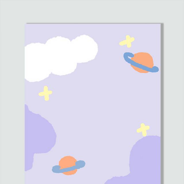 卡通星球银河图案背景