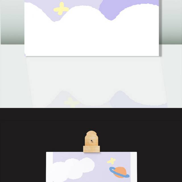 卡通星球银河图案背景