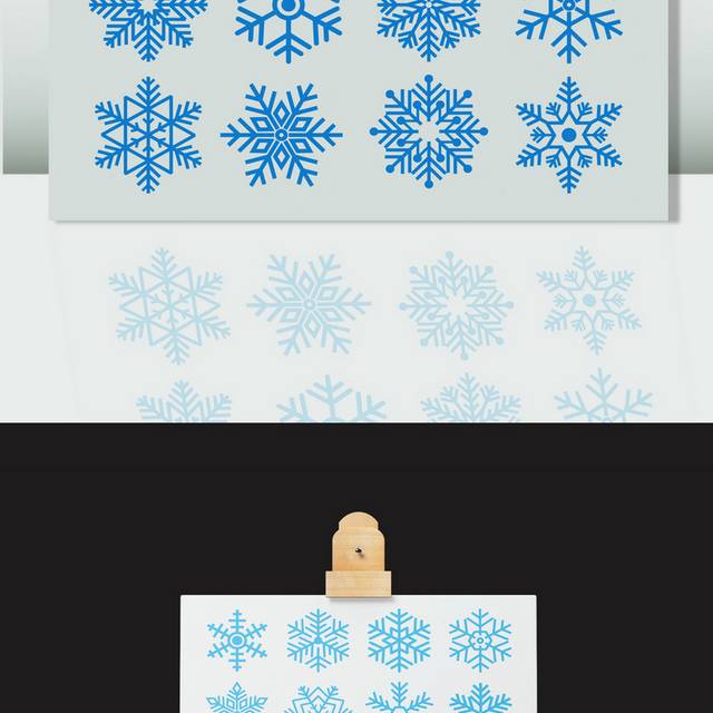 圣诞雪花元素