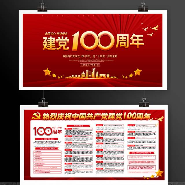 中国共产党建党100周年宣传栏