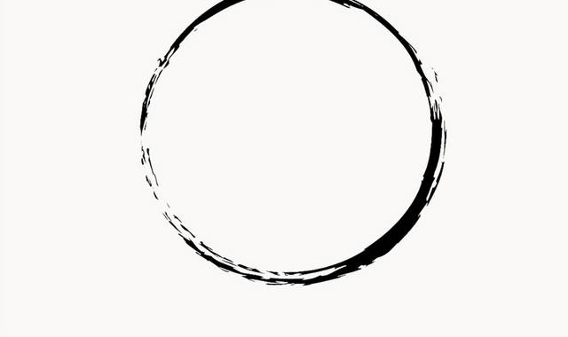 中式水墨圆圈