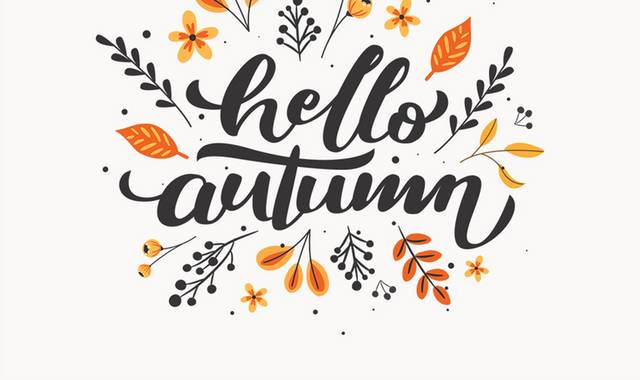 hello autumn英文艺术字