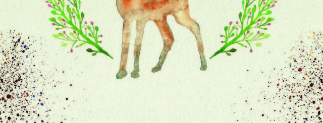 小鹿插画