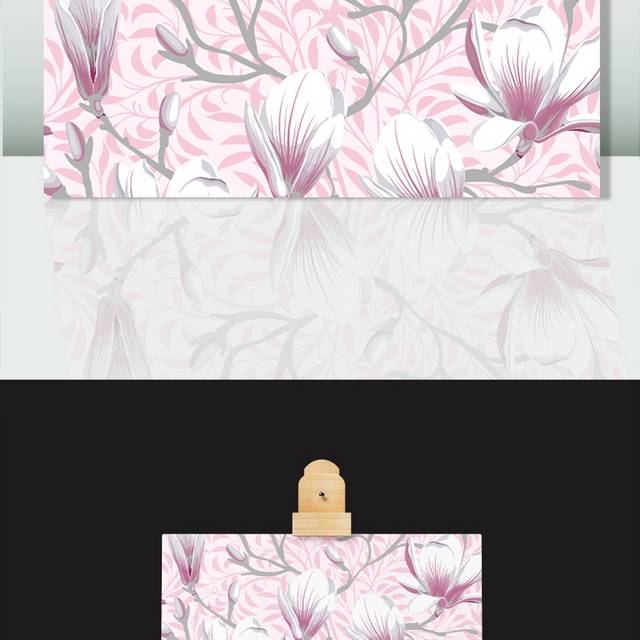 粉色花卉印花图案